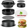 3 in 1 Burger Press Patty Maker with 100 Wax Papers Non-Stick Grill Tool gallery