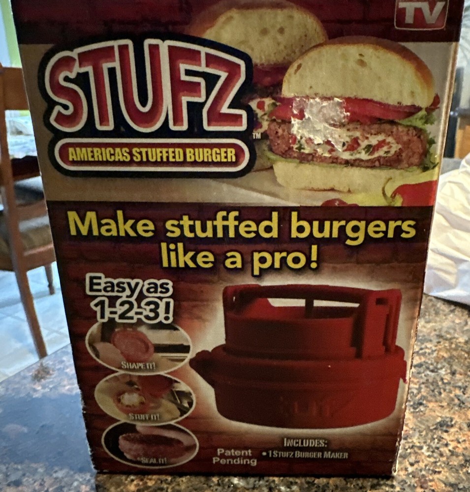 Stufz Americas Stuffed Burger Maker Press As Seen on TV Gift Griller