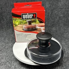 Weber Original Burger Press 6483 Boxed Black Handle 1/4 & 1/2 lb Patty Maker New