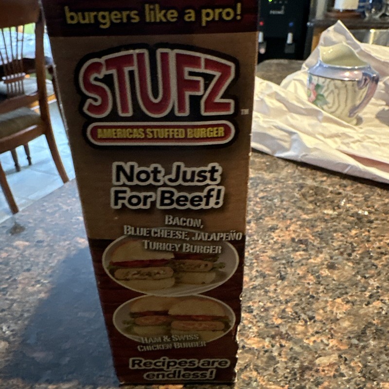 Stufz Americas Stuffed Burger Maker Press As Seen on TV Gift Griller gallery