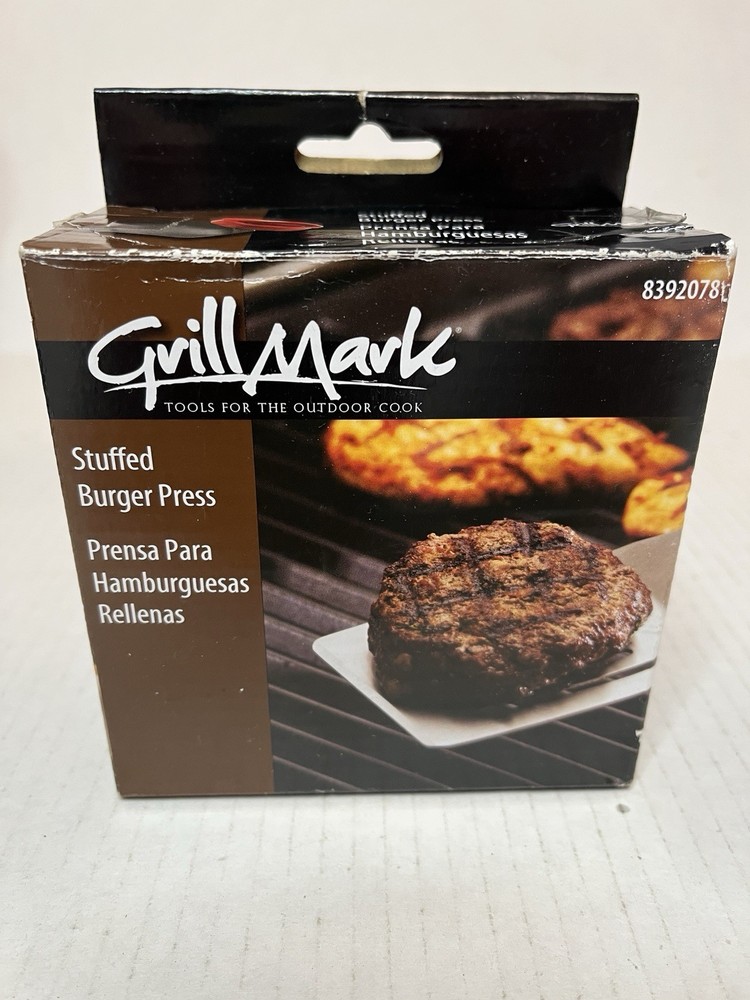 GRILL MARK STUFFED BURGER PRESS MODEL 8392078 New