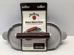 Jim Beam Non Stick Heavy Duty Aluminum Double Burger Grilling Patty Press JB0169