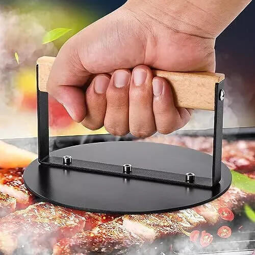 Burger Press 6 inch, Round Burger Smasher Grill Press for Griddle Bacon gallery