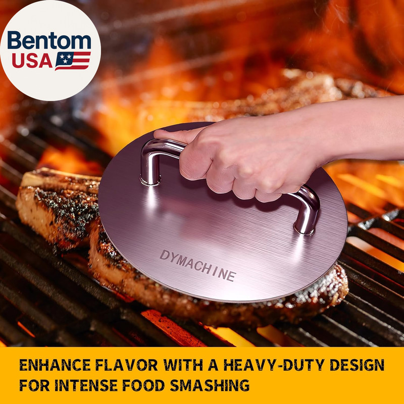Smash Burger Press,7 Inch Stainless Steel Hamburger Press,2.5Mm Thick Heavy Duty gallery