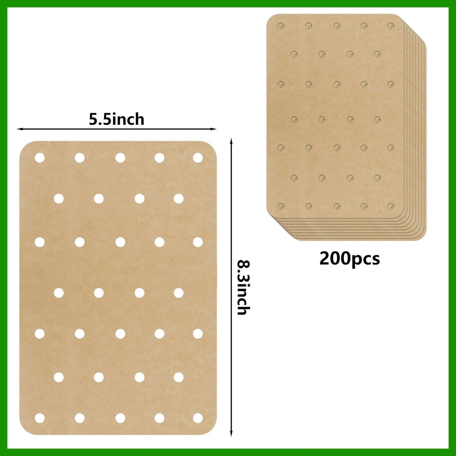 200 Sheets Air Fryer Disposable Paper Liner 5.5 x 8.3inch, Primary color gallery