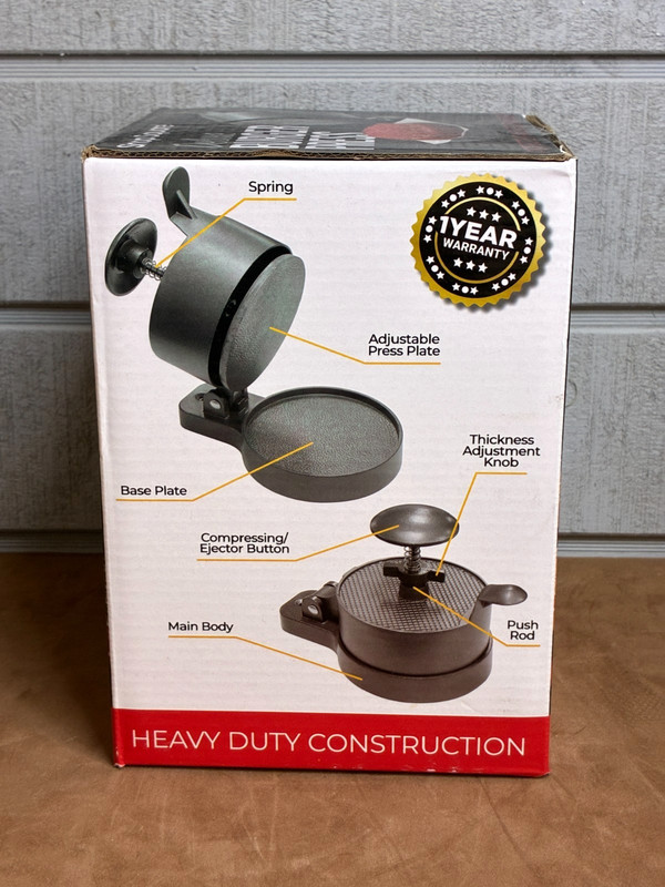 SHOP SQUARE Deluxe Burger Press ~ Heavy Duty ~ Customized Thickness ~ NIB gallery