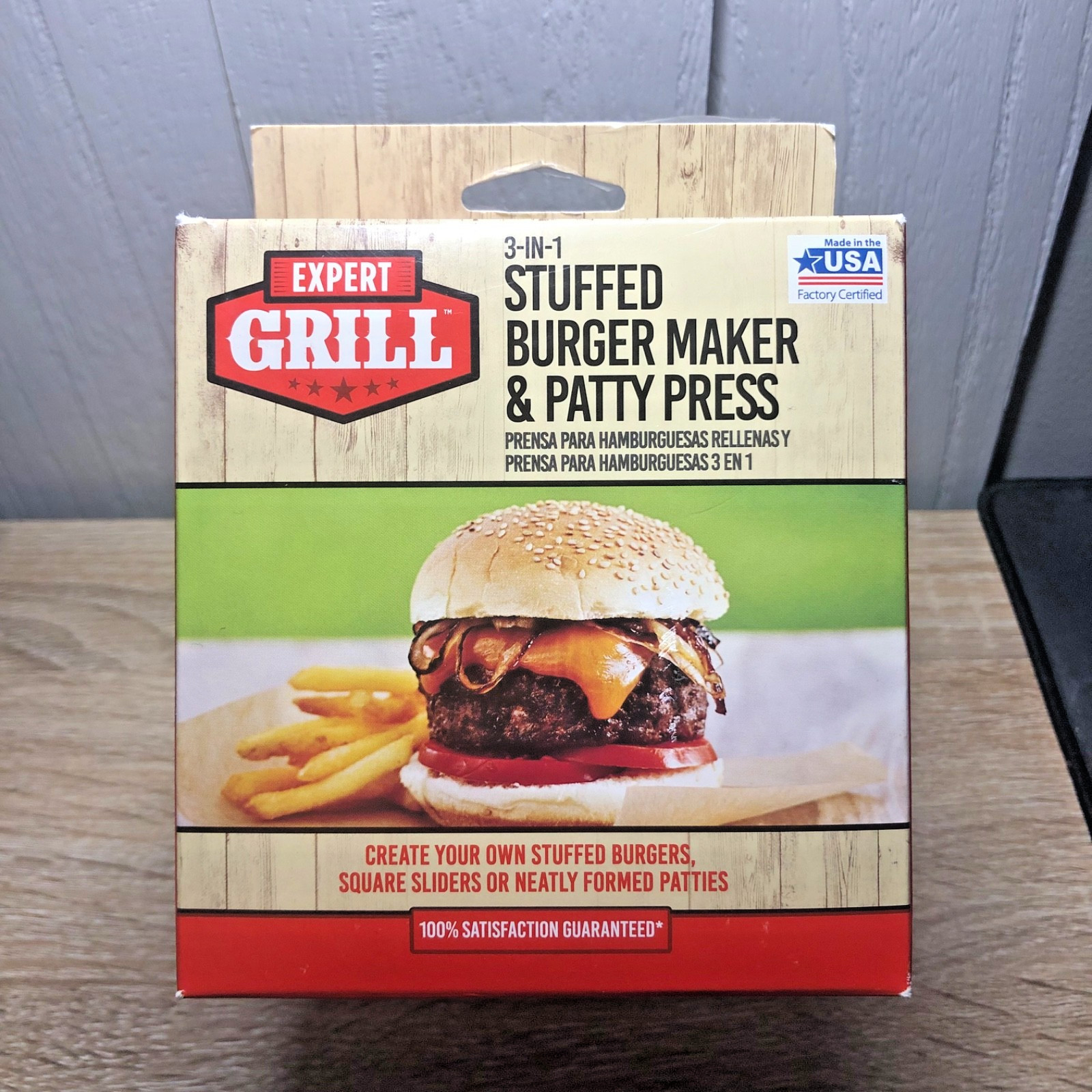 NEW Expert Grill 3-in-1 Stuffed Burger Maker & Patty Press – Round – USA Made gallery
