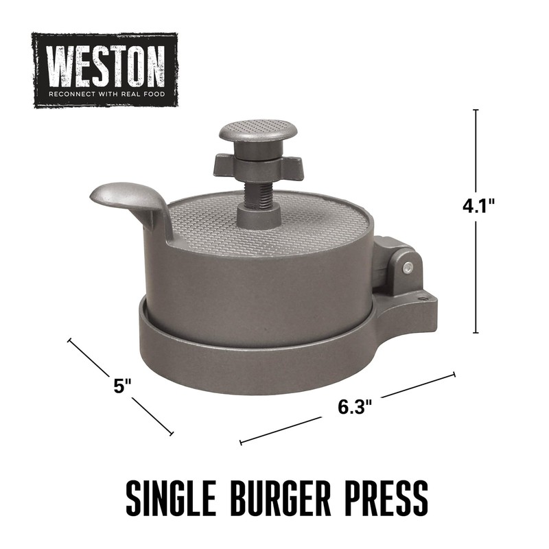 Weston Burger Press Makes 4 1/2 Single Non-stick Heavy Duty Cast Aluminum New gallery