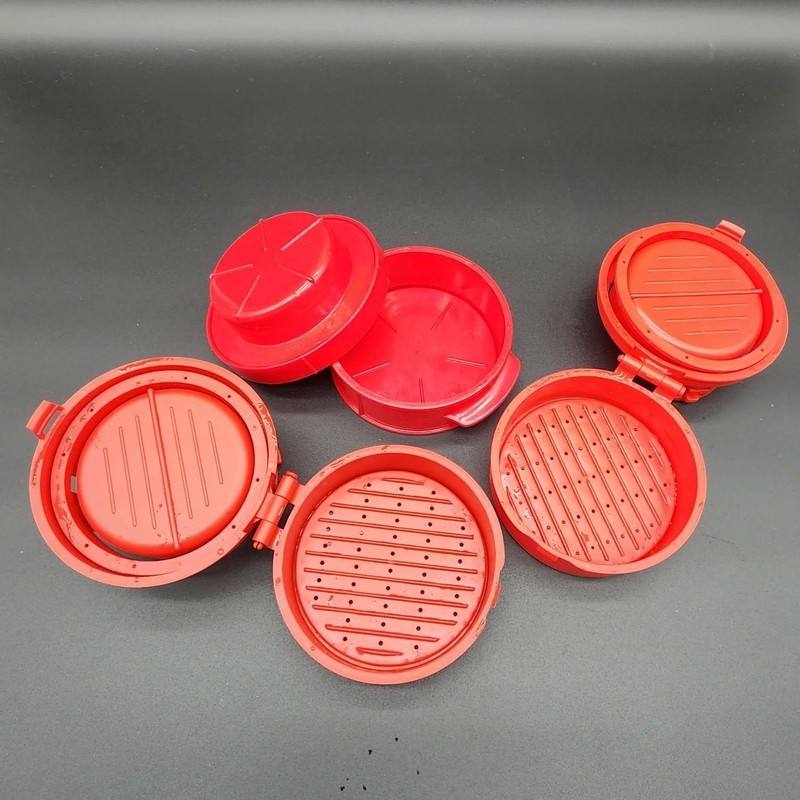 StufZ and Stuff a Burger Press Red Lot of 3 Stuffed Patty Maker BBQ Kitchen Tool gallery