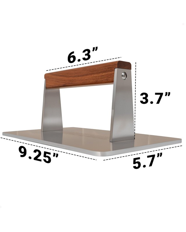 Stainless Steel Bacon Press - 3.2 LB Heavy Cooking Weight Ideal for Flat Top gallery