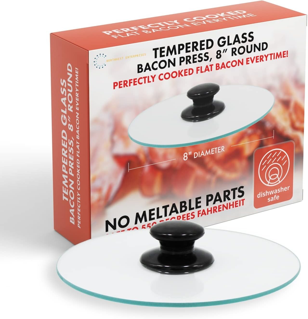 Bacon Press, Round Tempered Glass Bacon Press and Splatter Shield, Perfectly ... gallery