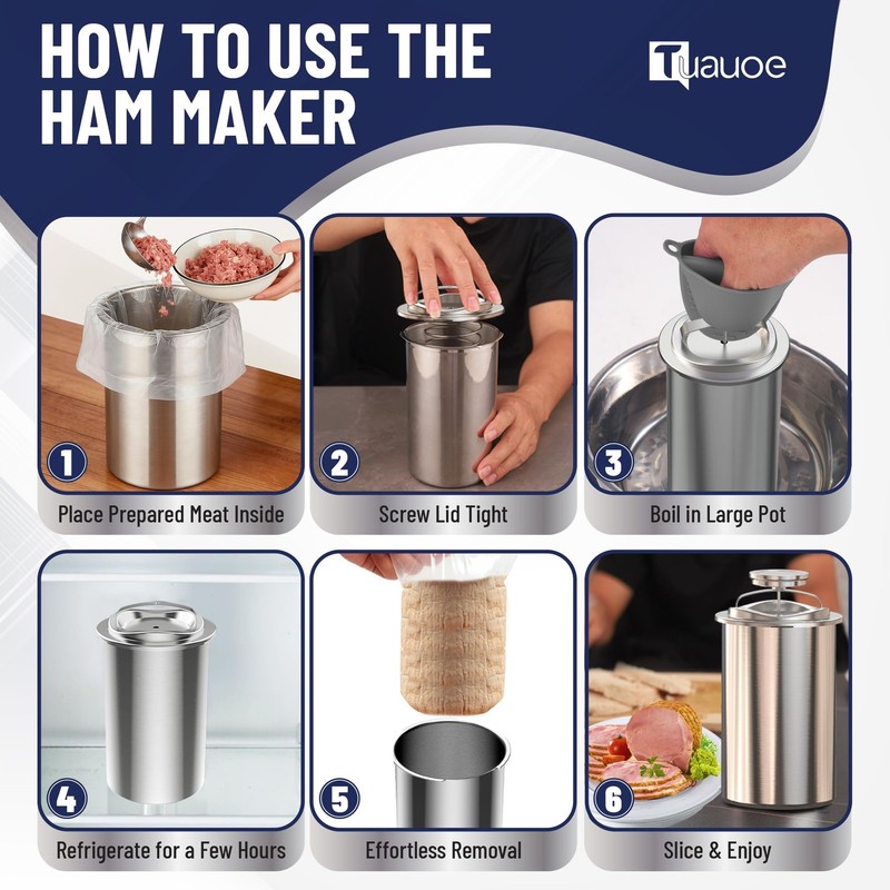 Deli Meat Press Stainless Steel Lunch Meat Maker 2.5Lb Capacity Healthy Homemade gallery