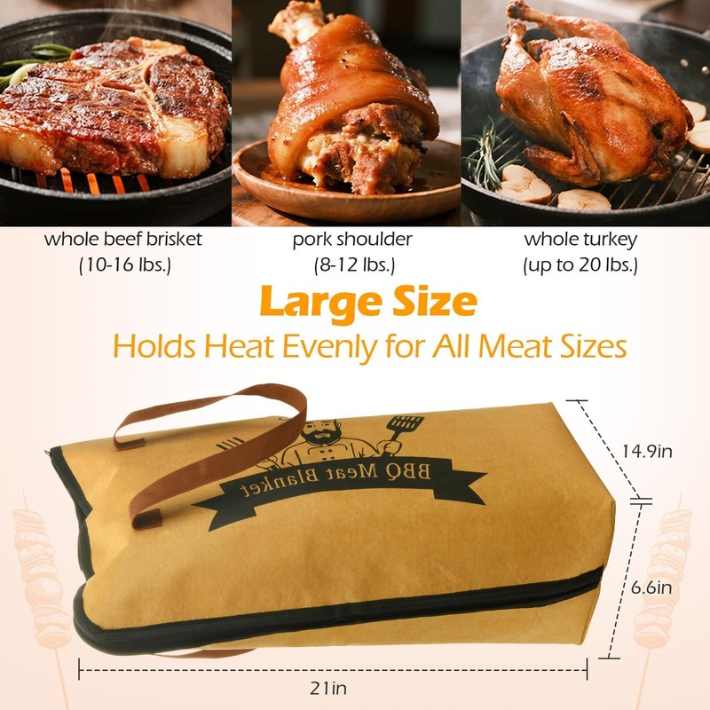 BBQ Blanket for Resting Meat Bag 21" Brisket Blanket Barbecue Tool Sets with ... gallery