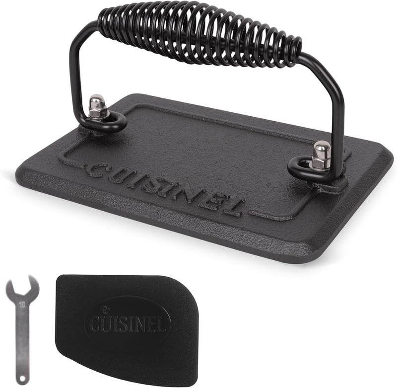 Cuisinel Grill Press - Cast Iron Burger Press for Bacon, Steak & Hamburgers - 6. gallery