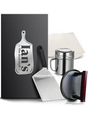 Smash Burger Press Kit – Cast Iron Burger Press (6.5 in), Smash Burger Spatul…