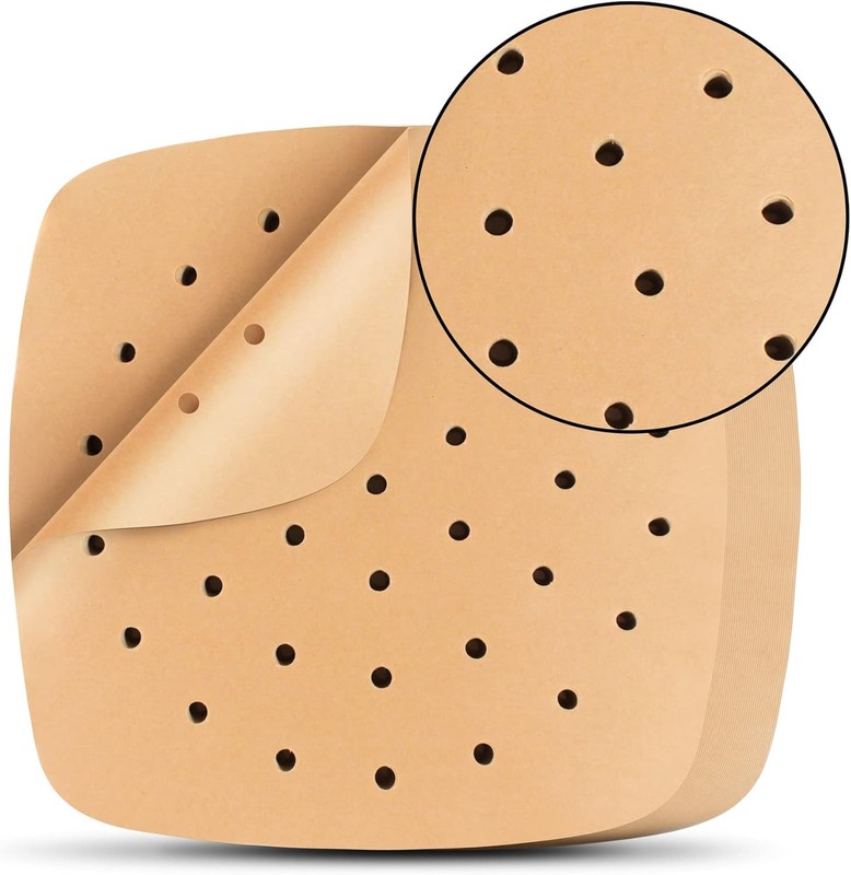 Air Fryer Liners, 200Pcs Square, 8.5 Inch 200 Count (Pack of 1), Unbleached gallery