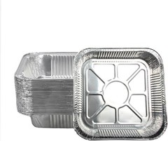 Non-Stick Disposable Air Fryer Aluminum Foil Liners 7*7 Inch-Square, Silver