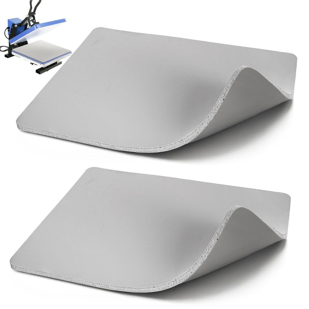 WRINGKIT 2 Pack Silicone Heat Press Mat 15 x 12 Inch, Heat Press Pad 0.3" Thi...