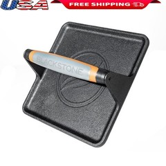 Cast Iron Griddle Press Heat Resistant Handle Non Stick Bacon Burger Grill Tool