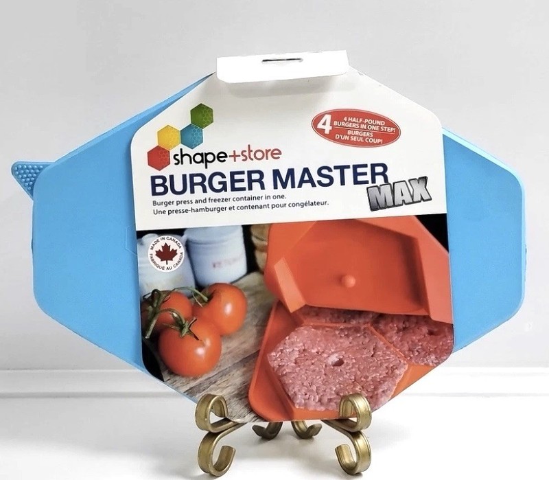 Shape+Store Burger Master Max Burger Press Freezer Tray Mold BPA Free Red NEW gallery
