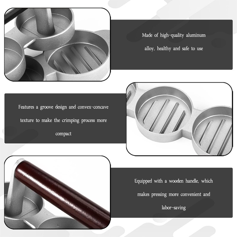 Sausage Patty Press Mini Burger Maker Three 2.64 Inch Molds BBQ Camping gallery
