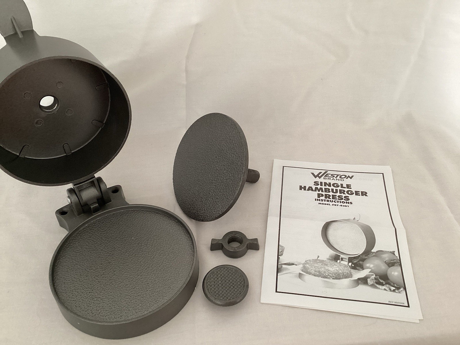 Weston Burger Press, Makes 4 1/2" Single, Non-stick Heavy-Duty Cast Aluminum gallery