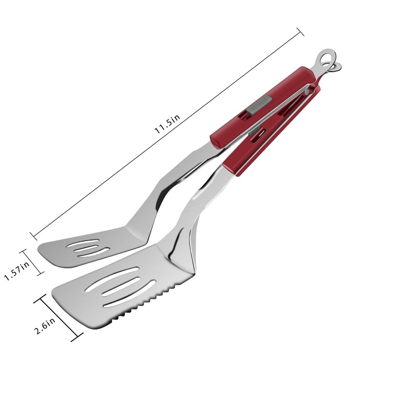 11.5-inch Stainless Steel Tongs for Cooking – Versatile Metal Spatula Tong gallery