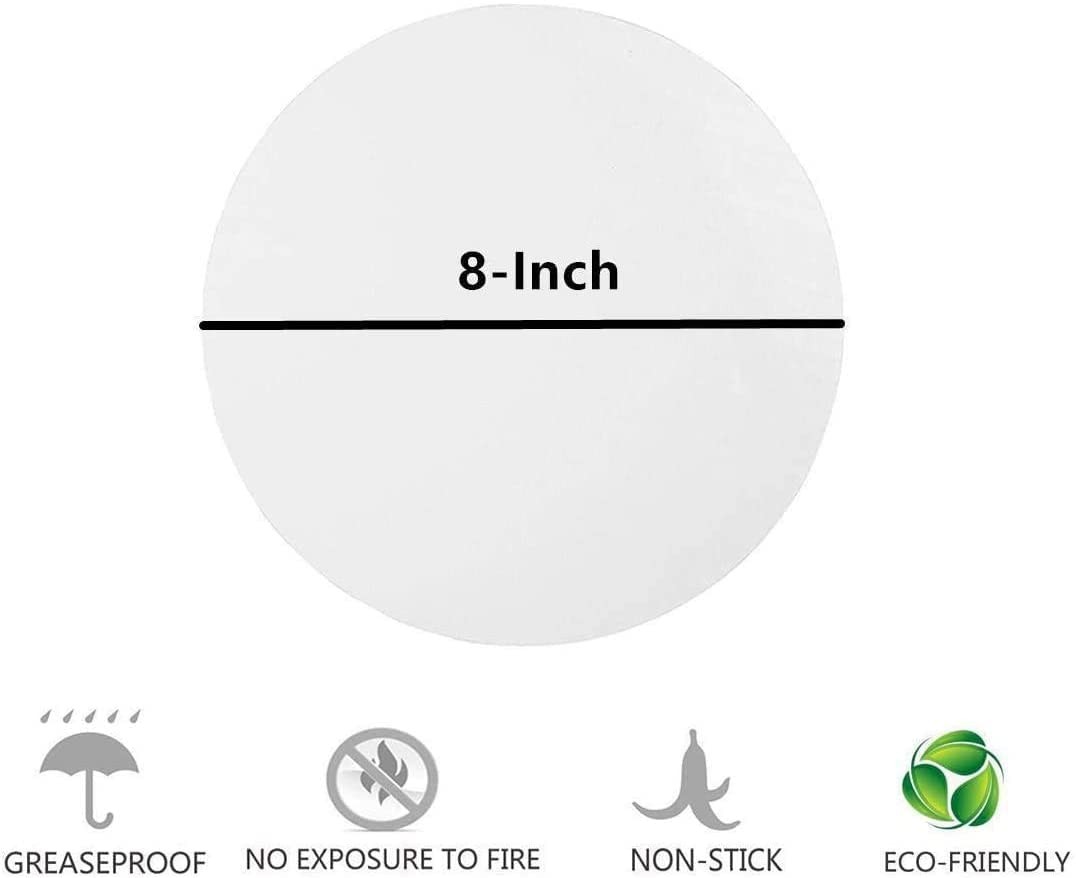 Parchment Paper Baking Circles 8 Inch Diameter, 200 Count (Pack of 1), White gallery