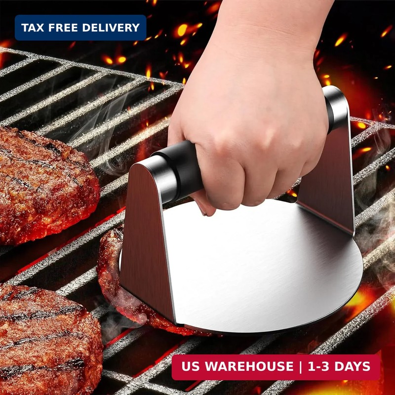 Pisol Smash Burger Press, Hamburger Smasher Tool for Griddle, Stainless Steel Ha gallery