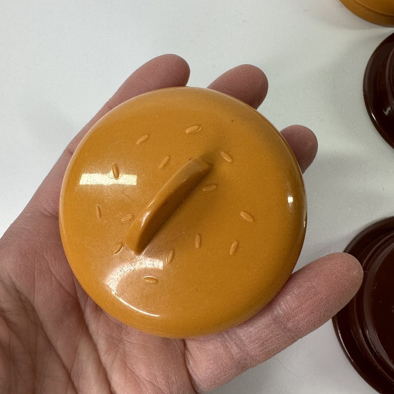 2 Charcoal Companion 2008 Slider Hamburger Press Plastic Bun Shaped 2.5" Inside gallery