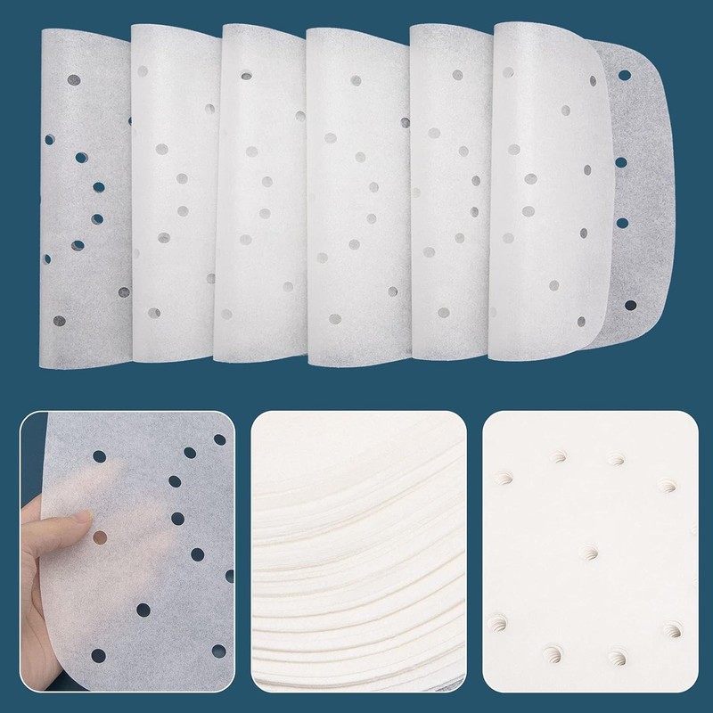 200pcs Air Fryer Parchment Paper Disposable Liner 8.5in x 8.5in, White gallery