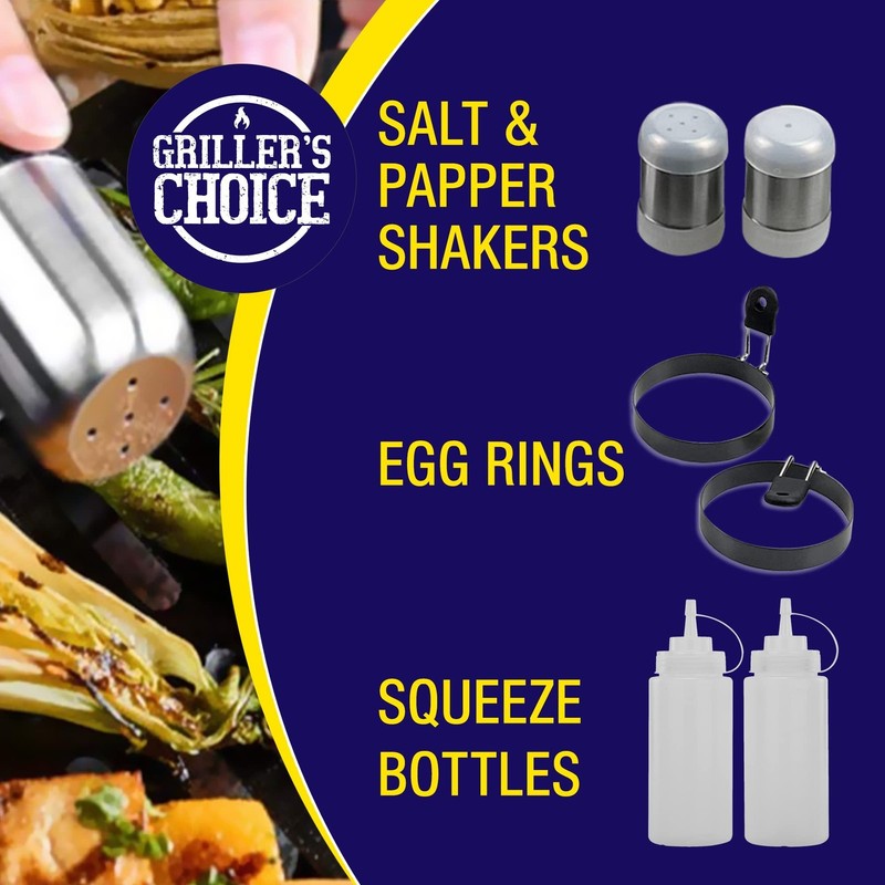 Grillers Choice 32 Piece Griddle Accessories Set Metal Spatulas - Commercial ... gallery