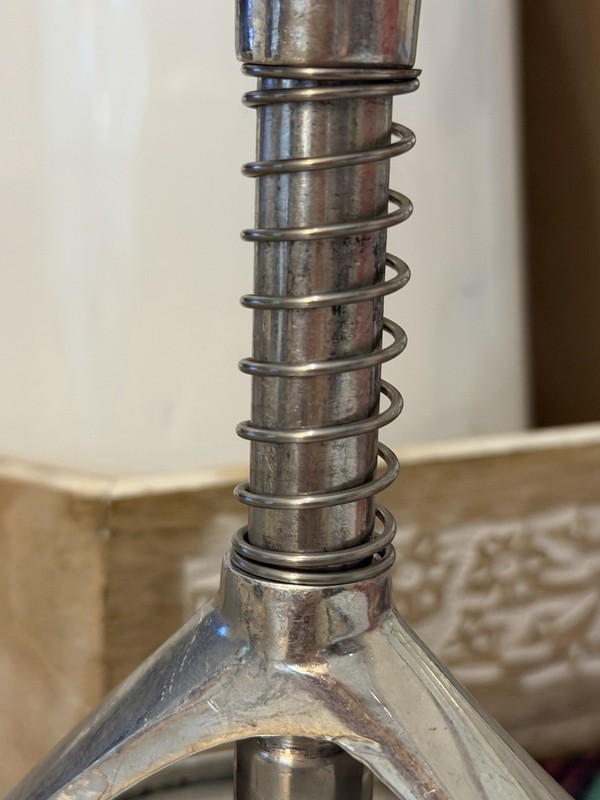 VTG Press Maker Spring Loaded Burger Biscuit,Cookies Stainless MCM Great Cond. gallery
