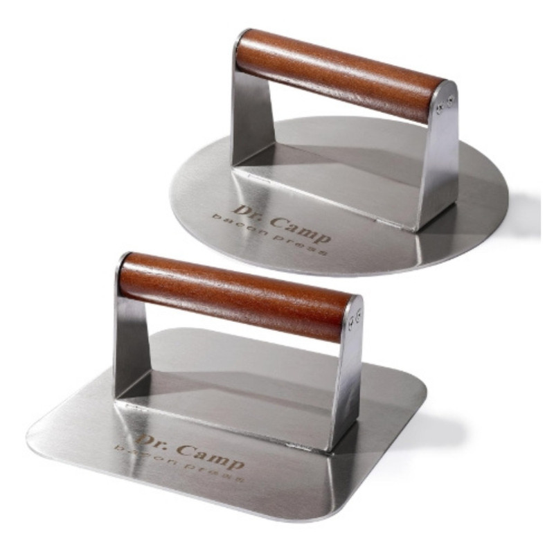 Stainless Steel 7 inch Bacon Press 4-piece Bundle Set gallery