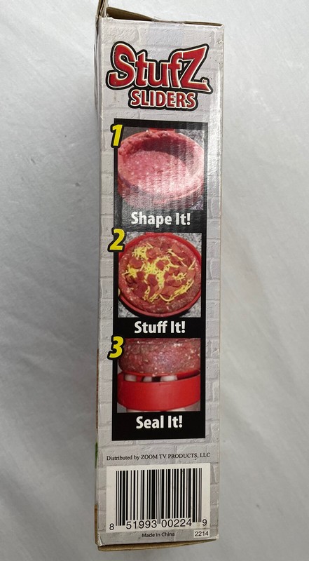 Stufz Sliders Burgers Press Sealed Sliders Patty Maker 3 At Once As Seen On TV gallery