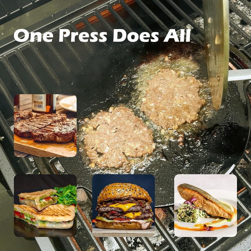 9-Inch Heavy-Duty Burger Press - Effortless Searing for Perfectly Cooked Meat gallery