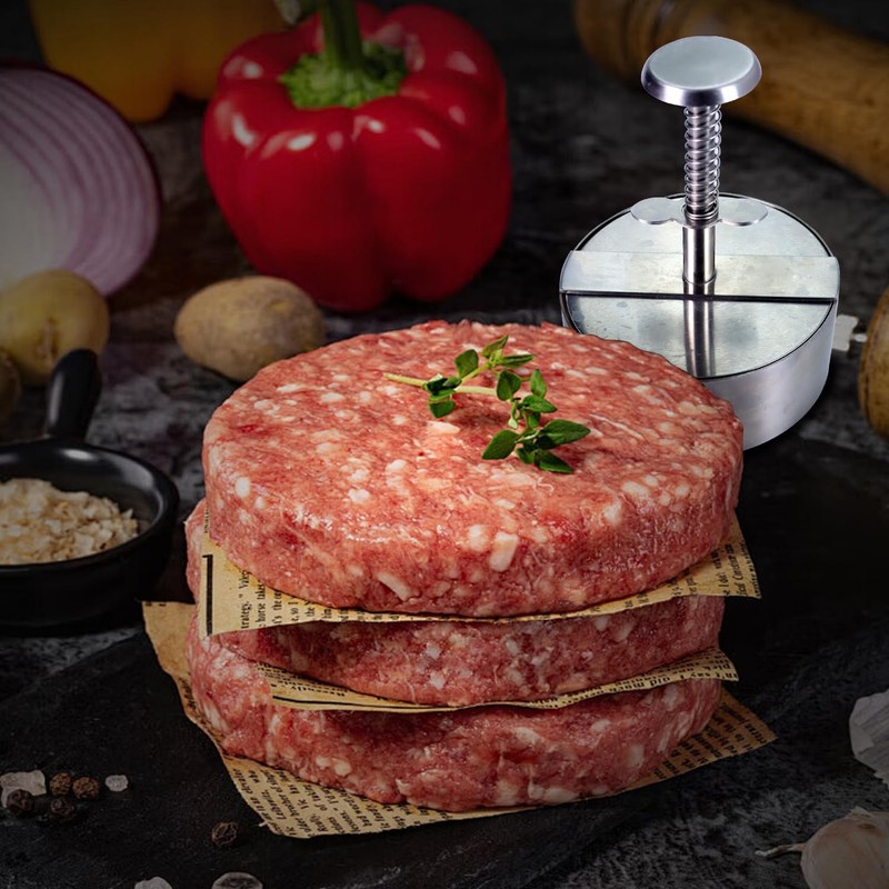 Stainless Steel Burger Press Adjustable Hamburger Patty Maker Meat Patty Making gallery