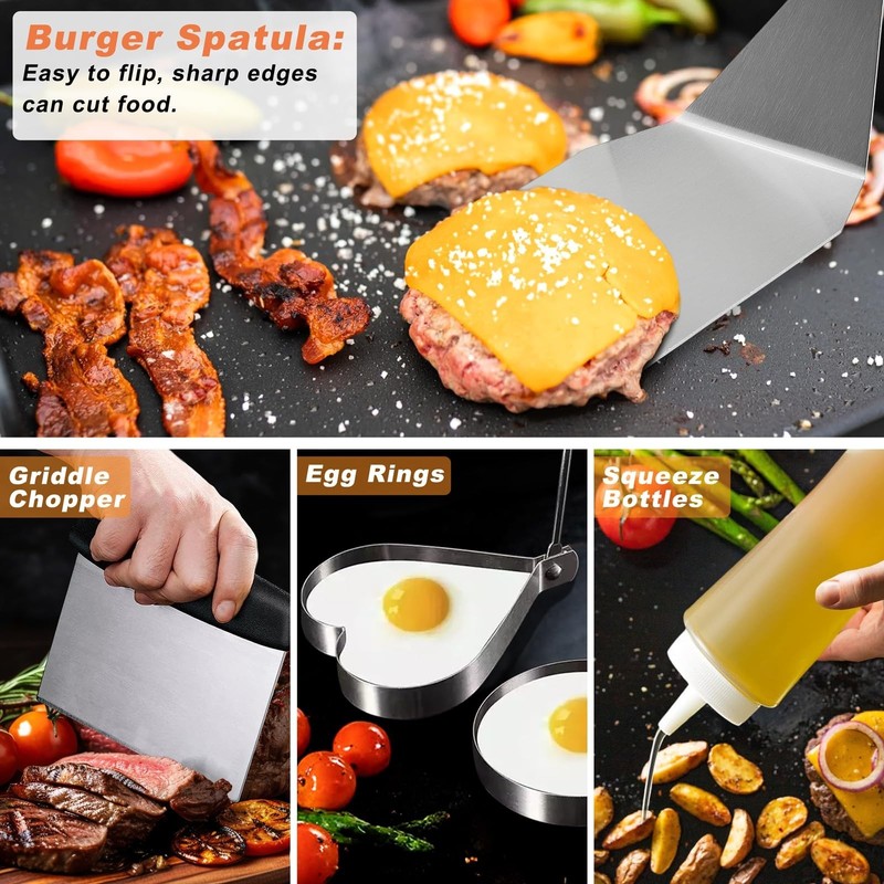 N NOBLE FAMILY 27 PCS Griddle Accessories Kit, Flat Top Grill Accessories Set... gallery