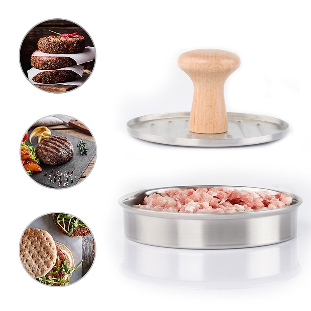 Large Stainless Steel Burger Press Mold Dough Press Mould for Outdoor