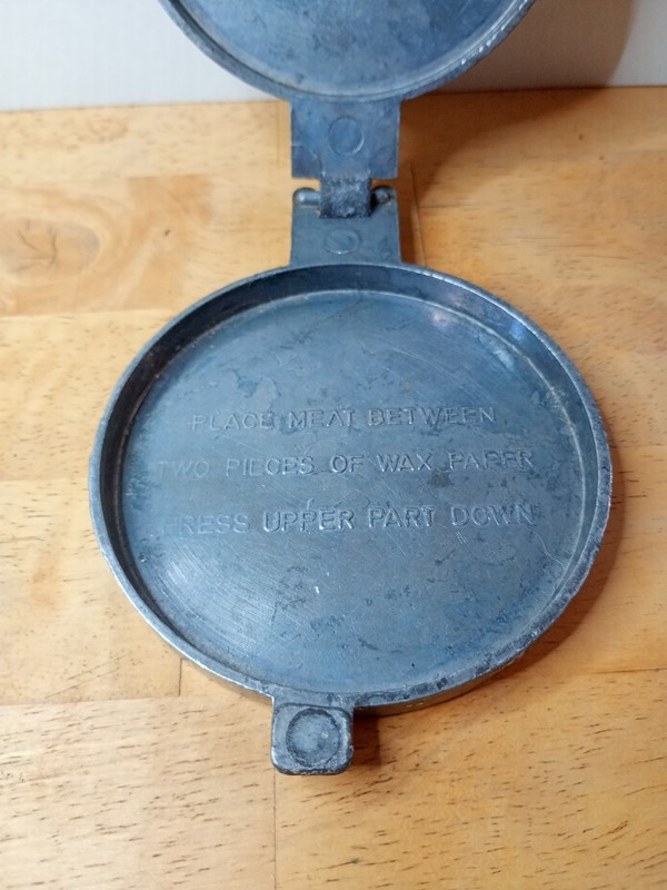 PROGRESSUS W. Germany Burger Meat Press MID CENTURY Aluminum 3 1/2" Vtg 1968 gallery