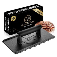 3lb Cast Iron Grill Press Heavy Duty Smash Burger for Griddle Heat Resistant
