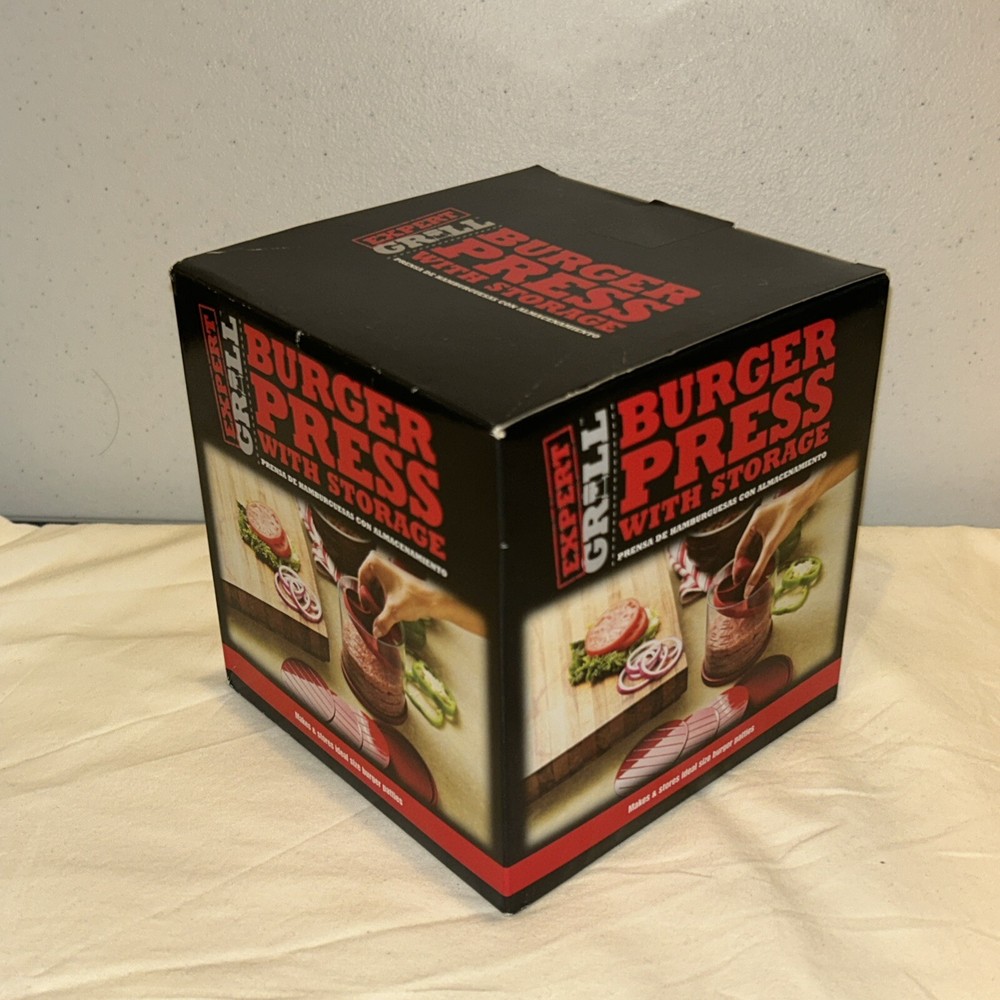 Expert Grill Burger Press with Storage - Makes & Stores 7 Perfect Patties
