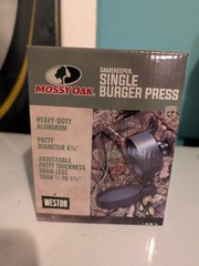 MOSSY OAK Gamekeeper Single Burger Press ~ Heavy Duty, Adjustable, New