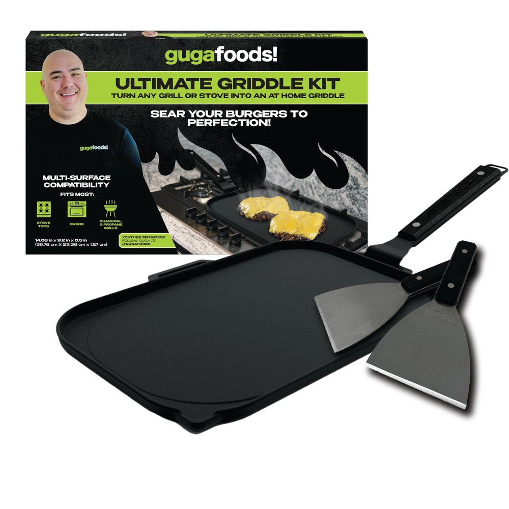 Ultimate Griddle Kit Set- Transform Any Grill or Stove, Includes Cast Iron Gr...