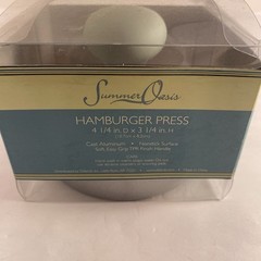 Cast Aluminum Non Stick Round Shape Hamburger Press NIB