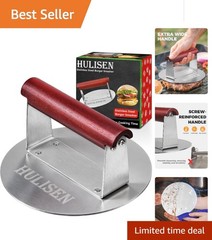 Versatile Appliance: 6.2″ Stainless Steel Burger Smasher for Griddles & Skillets