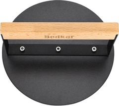 Elegant 6-Inch Burger Press with Wood Handle – Perfect Gift for Grill Lovers