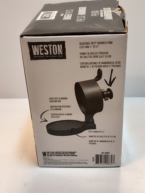 Weston Single Burger Press Model 07-0301 gallery