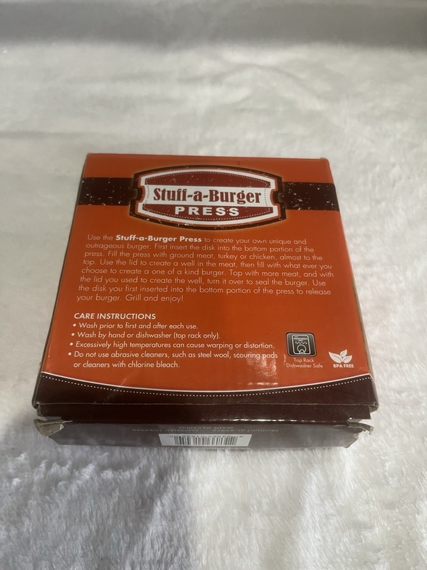 STUFF-A-BURGER PLASTIC HAMBURGER PATTY MAKER PRESS BBQ NO MESS PRESS gallery