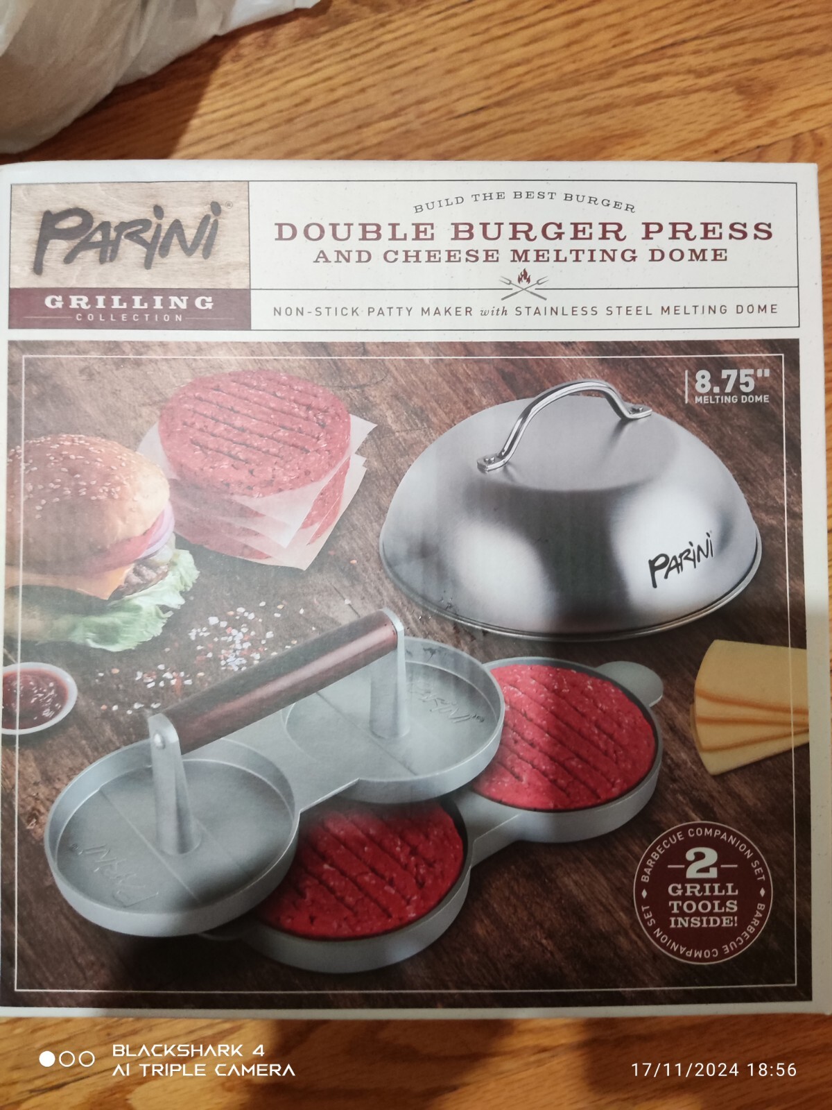 Parini Double Burger Press Cheese Melting Dome gallery